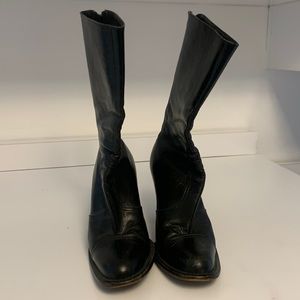 Charles David Black Heeled Boots Size 38.5